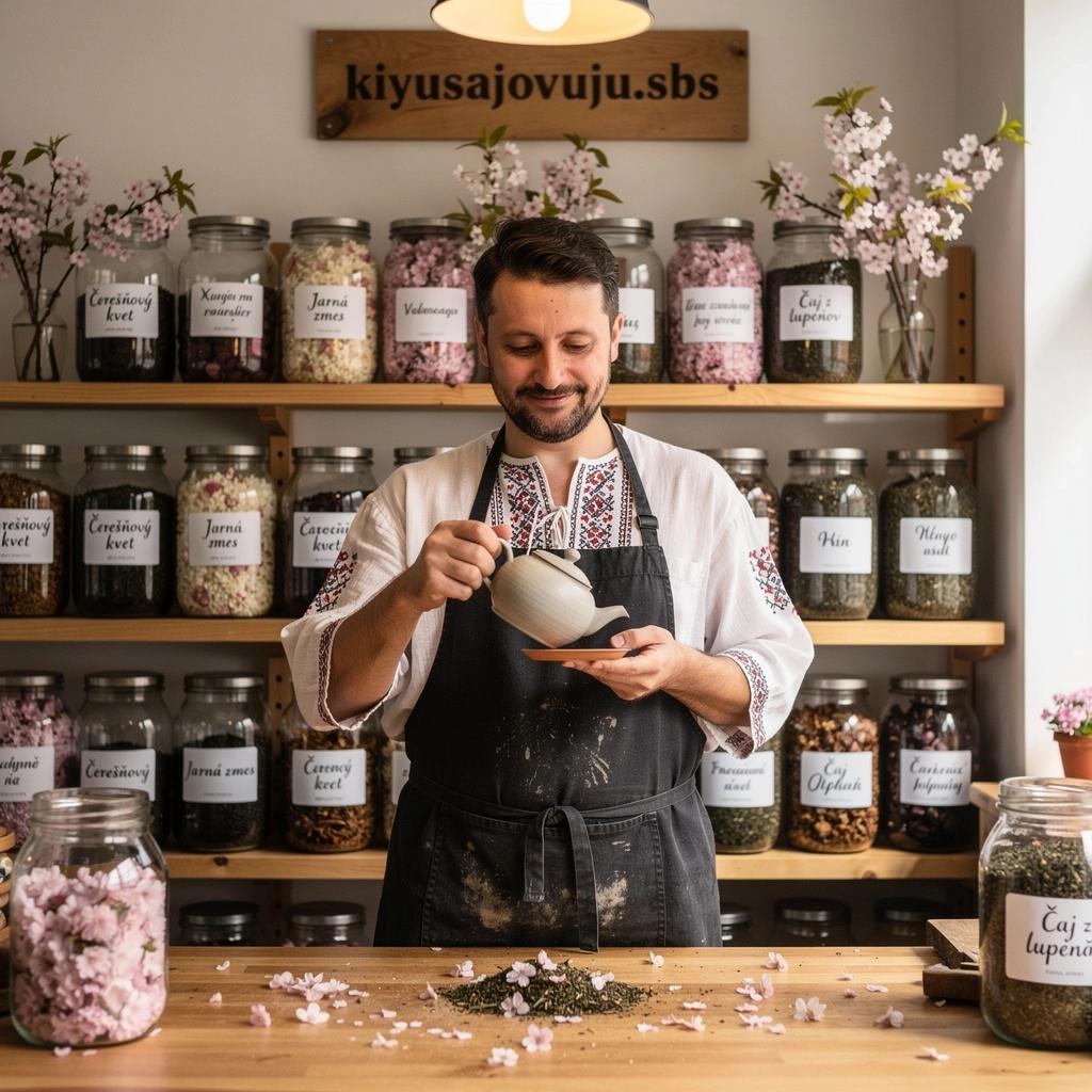 Detailný záber na okvetné lístky čerešňových kvetov na stole.